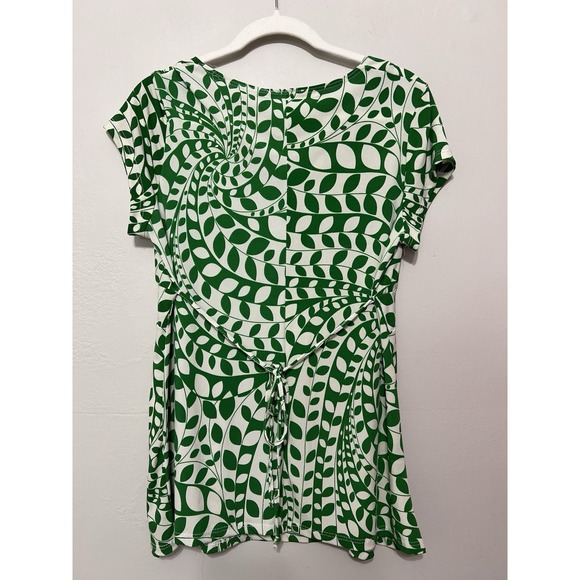 Vintage‎ 90s Y2K Milkmaid Babydoll Tie Back Coquette Fairy Forest Leaf Print XL - Picture 6 of 14